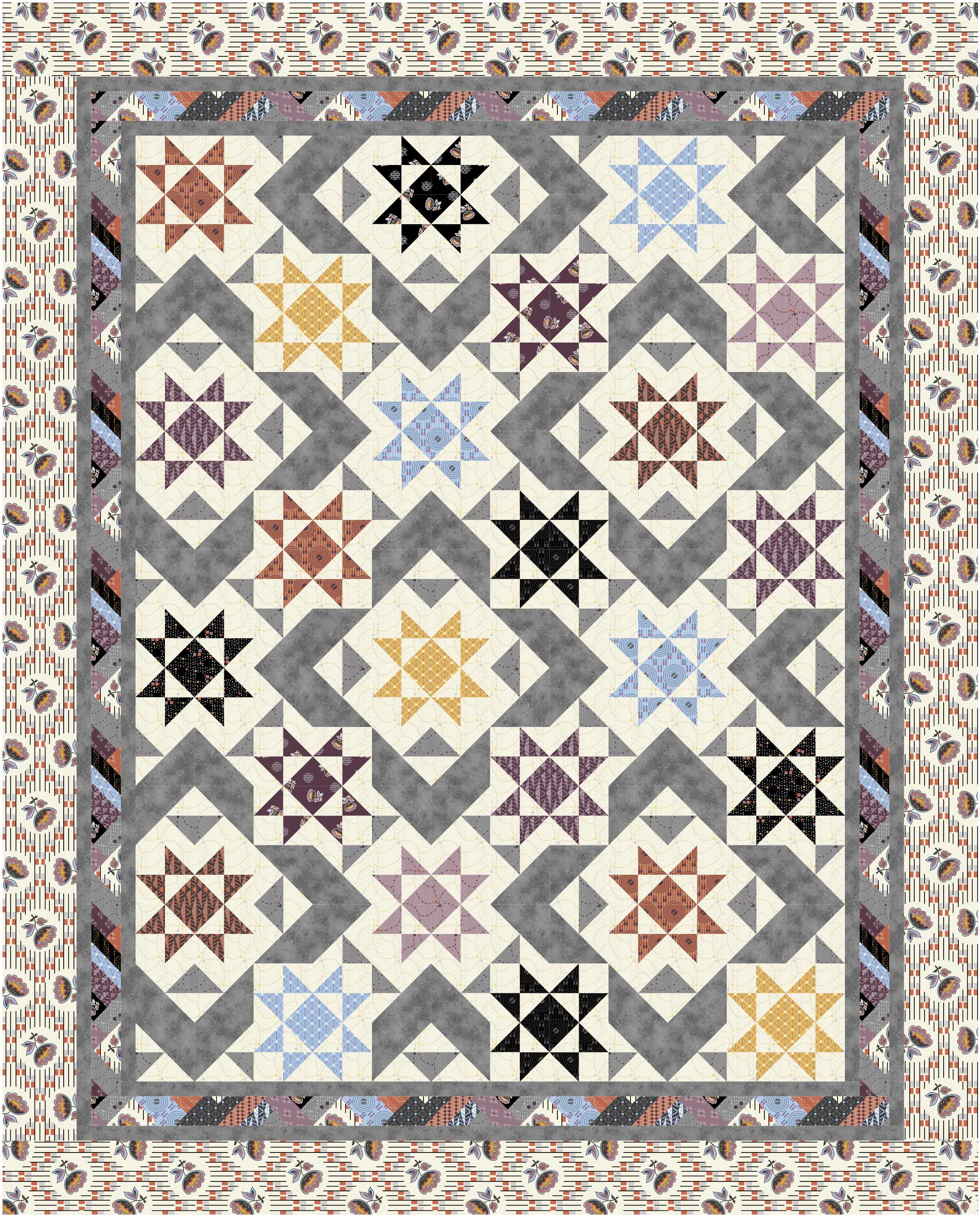 Glorious Garbo Quilt Pattern Digital Download Blue Bear Quilts