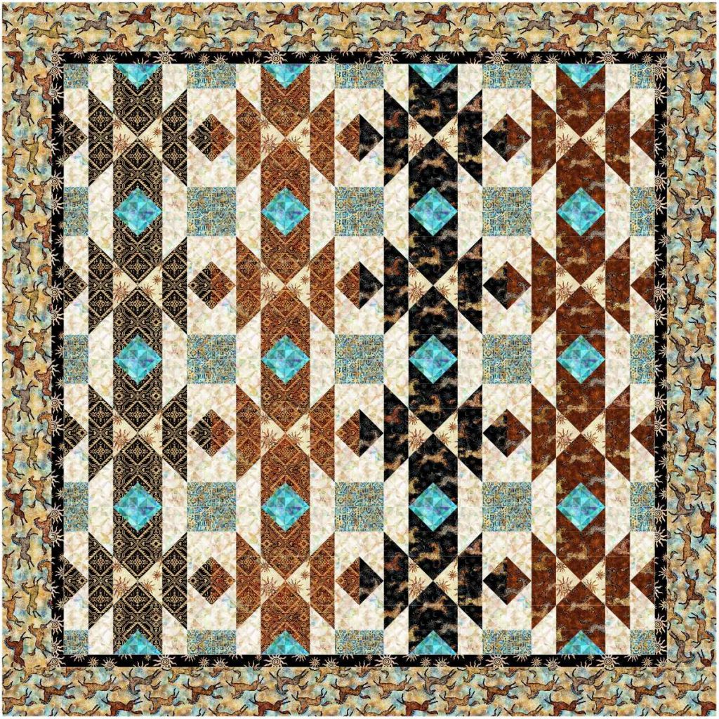 Southwest Flair Quilt Pattern Hard Copy Mailed to You Blue Bear Quilts